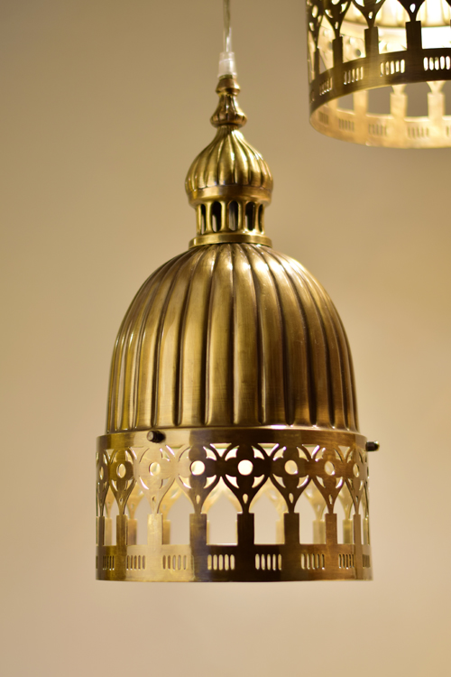 Veneto Lamp Small in Antique Brass by Sahil & Sarthak